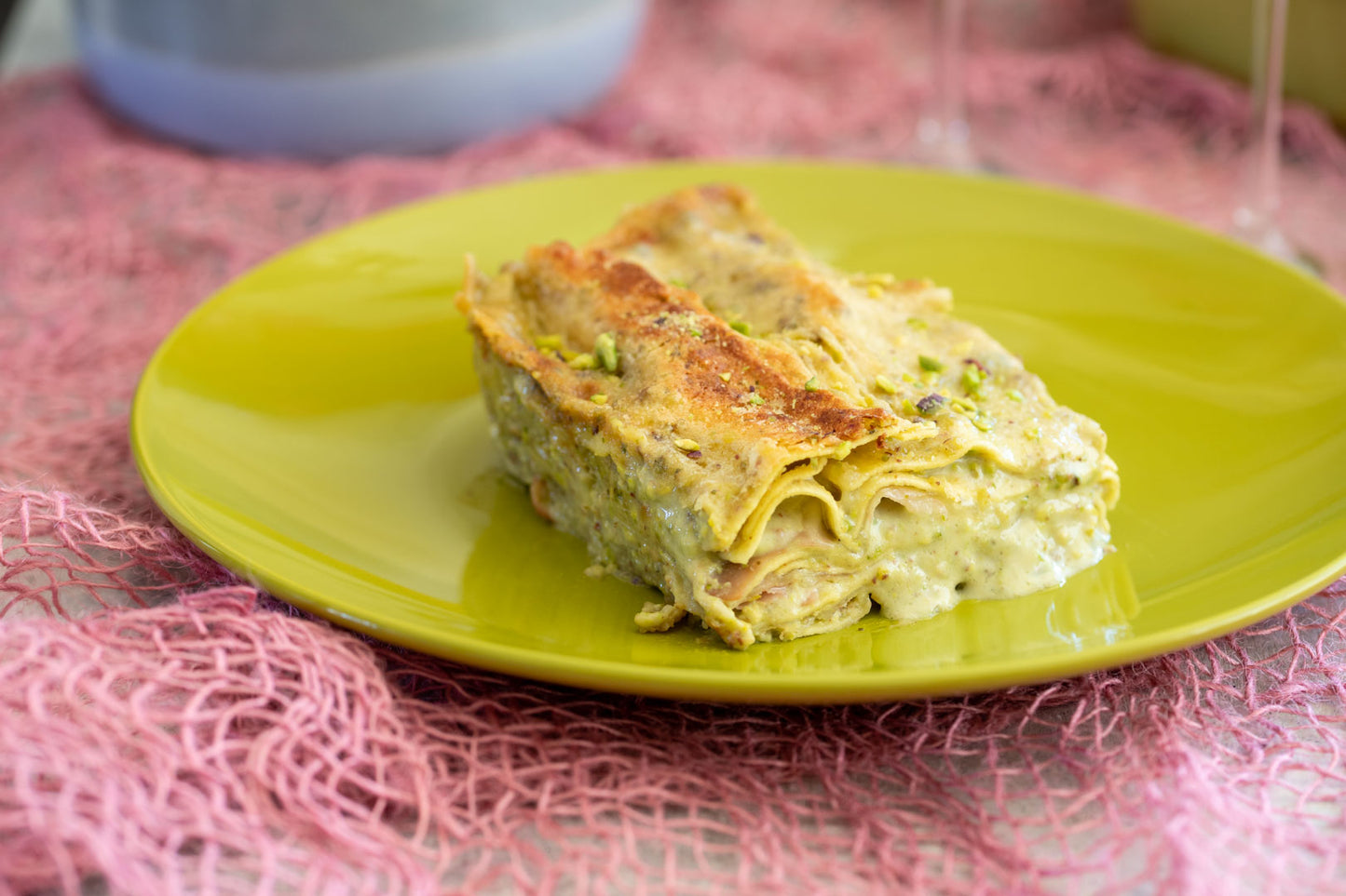 Lasagna Zucchine, Mortadella e Pistacchio